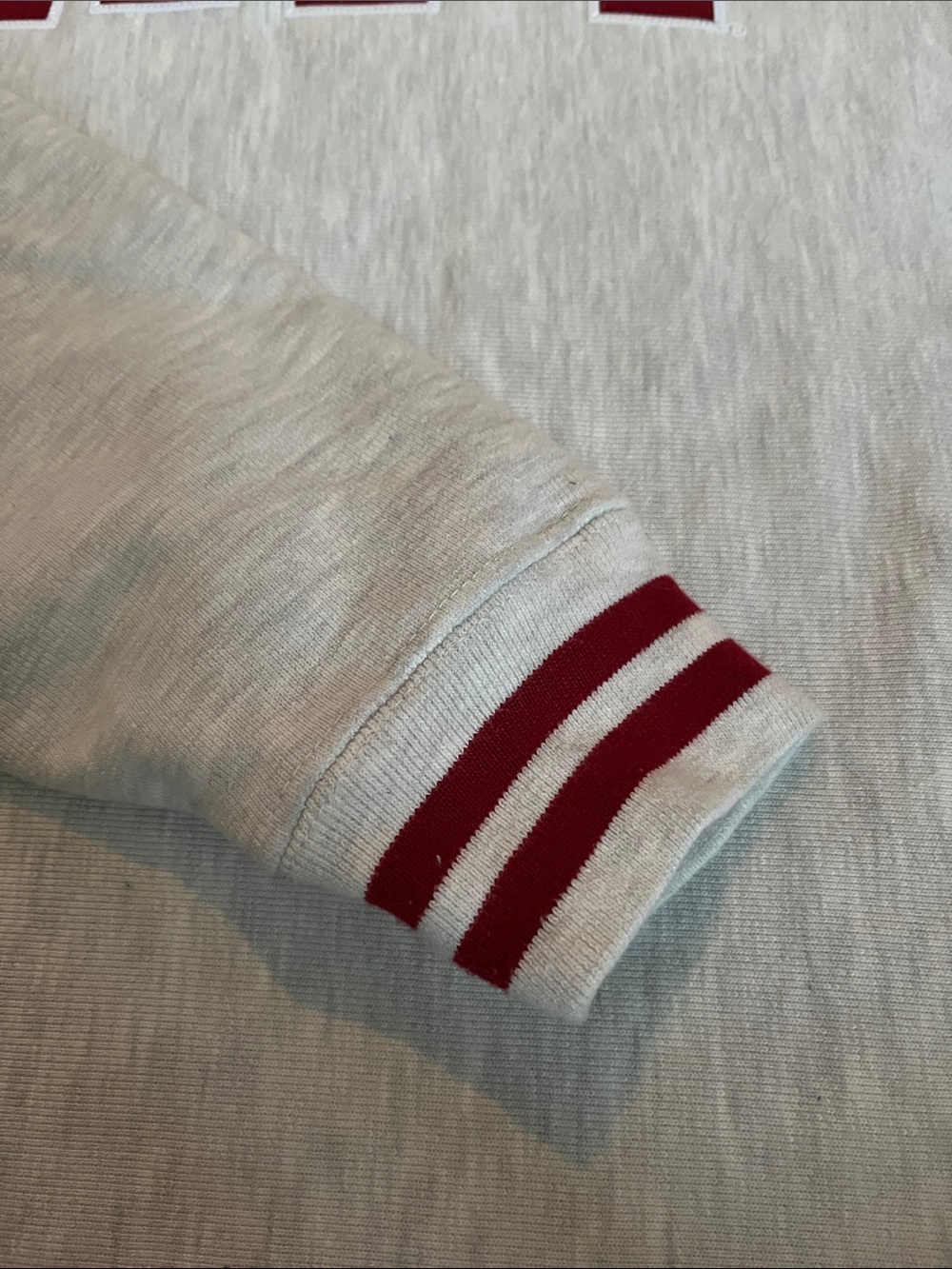 Champion Crewneck Sweatshirt in Light Gray with Red MIT Lettering. Large. - Picture 9 of 12
